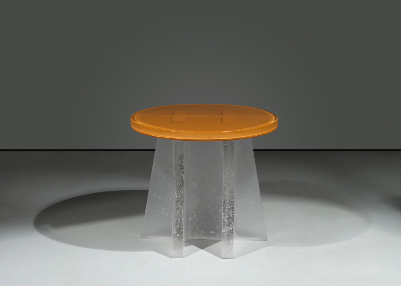 Helle Side Table, Cast Glass